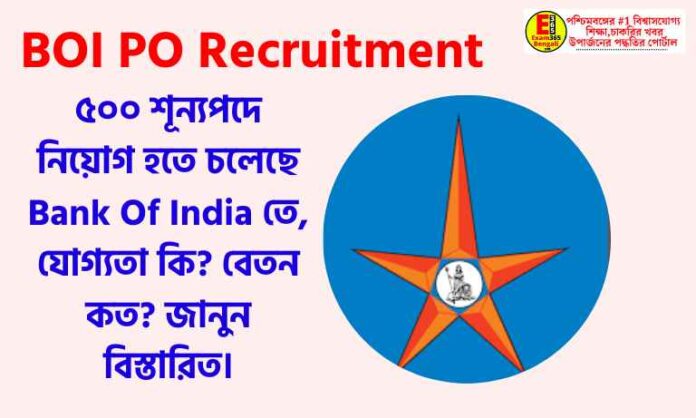 Bank Of India PO Recruitment